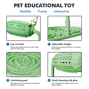 Jouet éducatif interactif réglable en silicone pour chiens et chats, mangeoire lente
