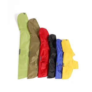 Multi-color waterproof reflective hooded pet raincoats for large dogs outdoor protection