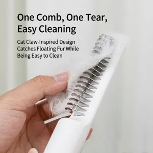 Peigne de toilettage ergonomique pour animaux pour enlever les poils morts des chats et chiens
