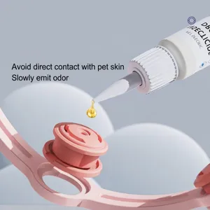 Collar repelente ajustable para perros y gatos con recarga de aceite esencial natural