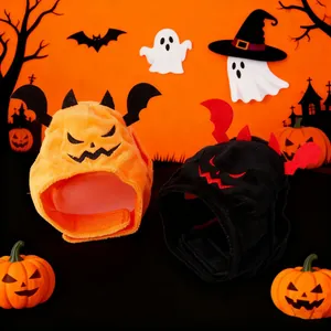 Ensemble de chapeaux d'Halloween vampire et citrouille avec ailes pour chiens et chats