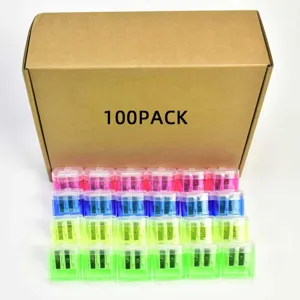 Mini Temperamatite a Doppio Foro Con Coperchio Trasparente Portatile Manuale per Studenti Ufficio Cancelleria Bulk