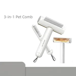 3-In-1 Huisdier Haarverwijderaar Verzorgingsborstel Draagbare Pluizenroller Set Multifunctionele Hond Kat Ontwollingskam Tapijtreinigingsborstel Haarverwijderingstool