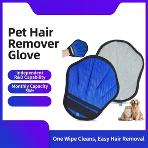Guanto per Rimozione Peli Animali Spazzola Pulizia Statica Microfibra Bidirezionale Strumento Toelettatura Cane Gatto per Mobili Divano Vestiti