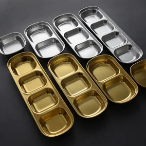 Mattierte Gewürzschalen aus 304 Edelstahl mit mehreren Rastern in Gold und Silber