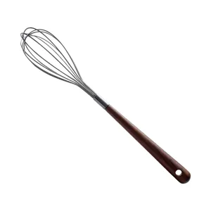 Frusta per uova in acciaio inox di alta qualità con manico ergonomico in palissandro