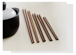 Extra long natural wood chopsticks in various lengths and wood types for frying or hotpot