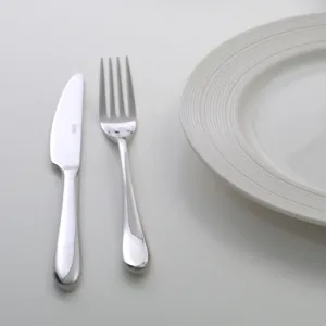 Couverts en Acier Inoxydable Poli Miroir Élégant Argent Dîner Couteau Fourchette Cuillère Vaisselle pour Café Restaurant Maison Dîner
