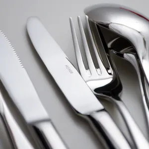 High-quality stainless steel cutlery set with mirror finish knife fork and spoon
