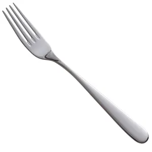 Minimalist stainless steel fork with mirror polished finish for western dining