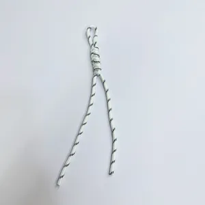 Handwoven white and black striped rope lanyard for phone cases and keychains