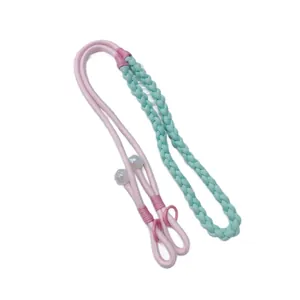 Hand-woven colorful dopamine-style adjustable crossbody phone lanyard and bag strap