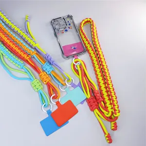 Handmade Braided Phone Lanyard Adjustable Long Cotton Rope Neck Strap Crossbody Anti-Lost Chain For Camera Bag Women