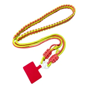 Hand-woven colorful phone lanyard adjustable crossbody strap for cameras and bags