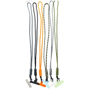 Multi-colored nylon neck lanyards for mobile phones, ID cards, and keys in various styles