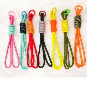 Handmade colorful braided paracord keychains for backpacks, water cups and phones