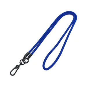 Durable blue thick rope lanyard for phone or camera, versatile crossbody neck strap