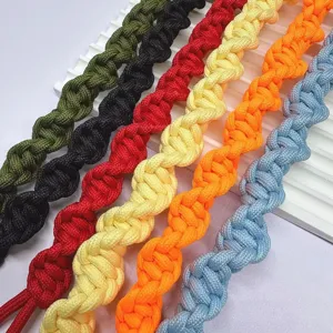 Handmade colorful braided straps for crossbody bags and cameras in various vibrant colors