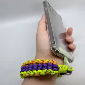 Handgewebtes, mehrfarbiges breites Paracord-Handschlaufe-Lanyard für Handys und Kameras