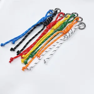 Hand-Woven Braided Rope Bag Charm Fashion Phone Lanyard With Zinc Alloy Ring Multicolor Polyester Strap For Bag Accessories Women Men