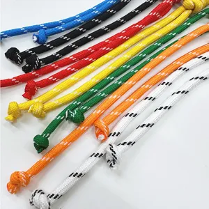 Colorful hand-woven braided ropes for bags and phones with a stylish knot design