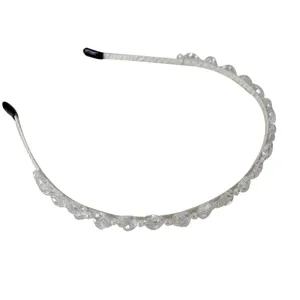Elegante haarband in Franse stijl met heldere kristallen en witte parels voor dameskapsels