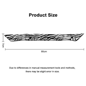 Guide des tailles compresse froide cou en gel zébré, 80cm de long et 7cm large.