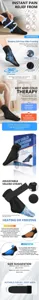 Professional hot cold compress solid gel sock for foot pain relief and ankle support