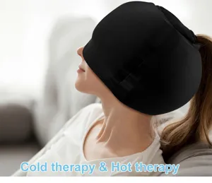 Vista dettagliata della cuffia in gel per terapia a 360° a freddo e a caldo per emicrania