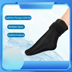 Adjustable Hot Cold Therapy Gel Ice Sock Foot Ankle Compression Sleeve Solid Gel Wrap For Pain Relief Swelling Recovery