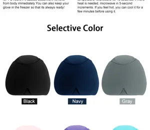 Cuffia in gel per il mal di testa disponibile nei colori nero, blu navy e grigio