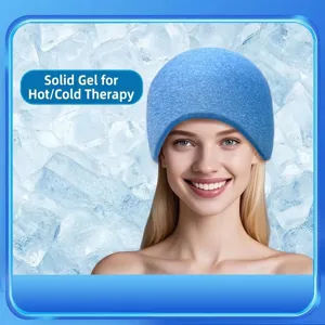 Migraine Verlichting IJskap Voor Hoofdpijn Warm Koud Kompres Gel Hoofdwikkel Flexibele Therapie Koelmasker Rekbaar Stressverlichting