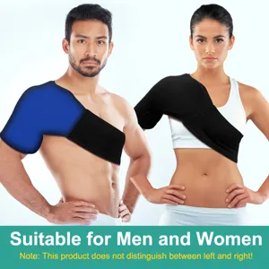 Fascia per spalla con gel riutilizzabile per terapia caldo/freddo, adatta per uomo e donna