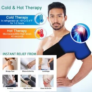 Impacco di ghiaccio per spalla in gel caldo e freddo riutilizzabile per il dolore