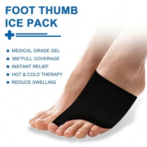 Gel ice pack for foot thumb relief with 360 degree coverage for hot and cold therapy