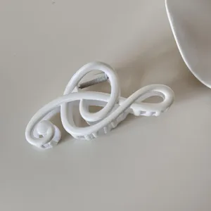 Pinza para el cabello elegante con forma de nota musical blanca para peinados artísticos
