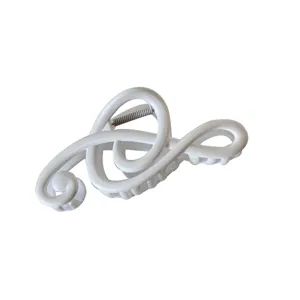Pinza para el cabello elegante con forma de nota musical blanca para mujer moda