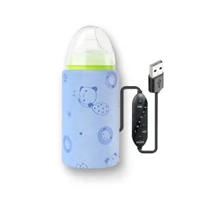 Detailansicht der USB-Babyflaschenwärmer-Hülle mit Timer- und Temperaturregelung