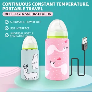 Tragbare USB-Babyflaschenwärmer Hülle mit Abschaltautomatik und Universalpassform Design