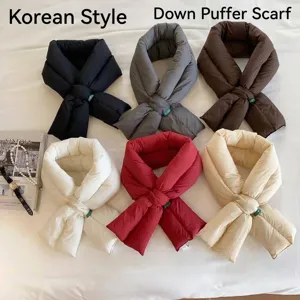 Premium warm padded cross muffler scarf for winter available in six versatile colors