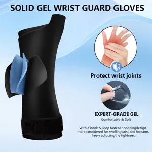 Guante protector de muñeca de gel sólido con cierre ajustable para la protección