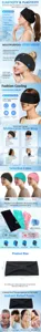 Multipurpose solid gel cooling headband for migraine relief and cold therapy wrap