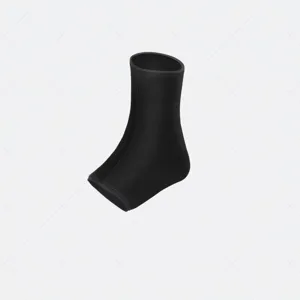 Black ankle ice wrap sleeve with solid gel for hot and cold therapy support