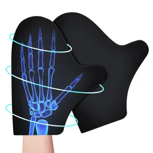 Ergonomic solid gel cold and hot compress therapy gloves for hand and wrist relief