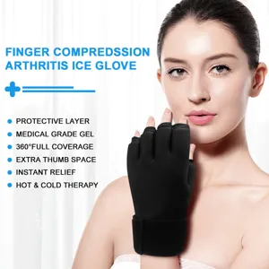 Wearable Hot Cold Gel Therapy Glove For Wrist Pain Relief Arthritis Tendonitis Carpal Tunnel Soft Solid Gel Compression Ice Glove For Men Women