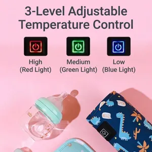 Tragbare USB-Babyflaschen-Wärmehülle mit 3-stufiger einstellbarer Temperaturregelung