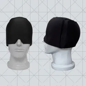 Migraine Relief Gel Hat Lycra Cooling Headache Mask Cap Stretchable Therapeutic Ice Wrap For Stress Head Pain Relief