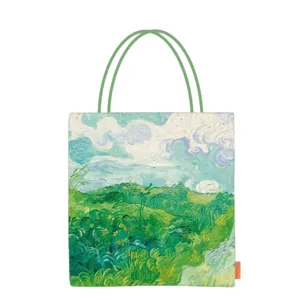 Artistic Van Gogh oil painting canvas tote bag for students, shopping and daily commuting