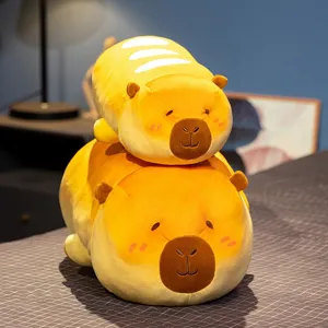 Niedliches Capybara-Plüschtier in Brotform, weiches Schlafkissen für Kinder und Deko-Geschenk