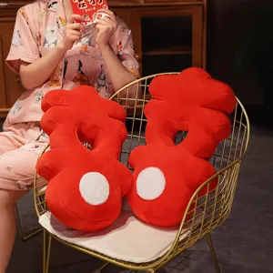 Traditioneel Chinees rood trouwkussen in Double Happiness vorm voor huisdecoratie